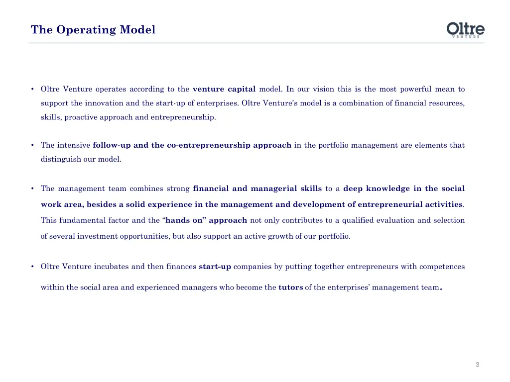 the operating model