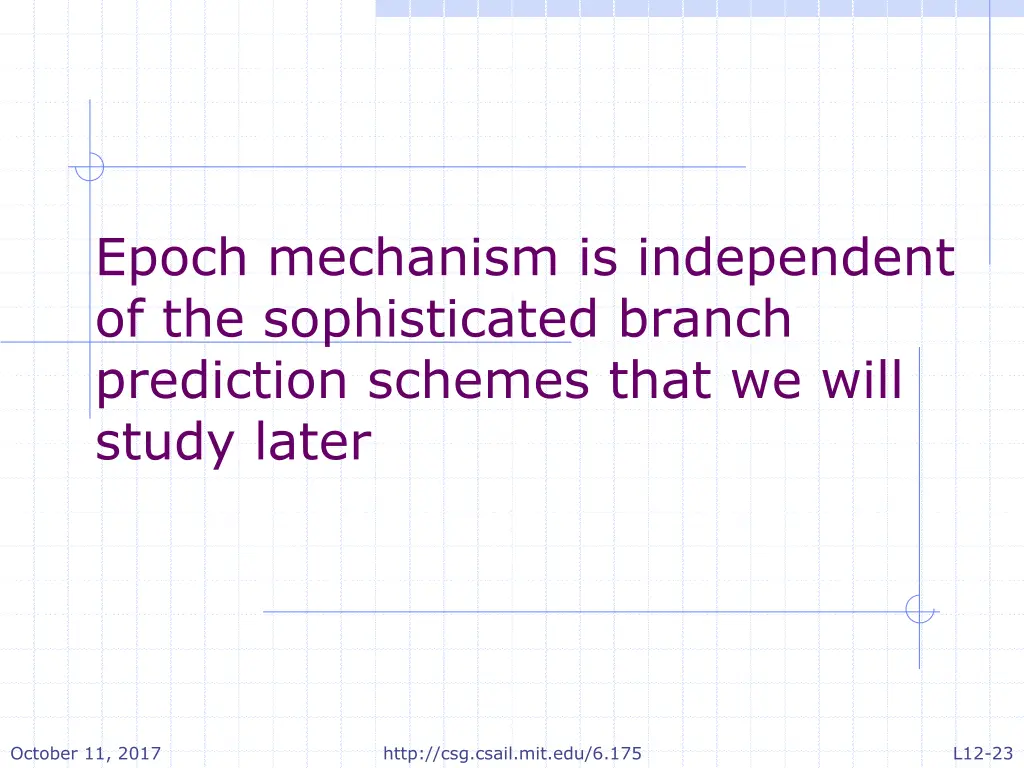 epoch mechanism is independent