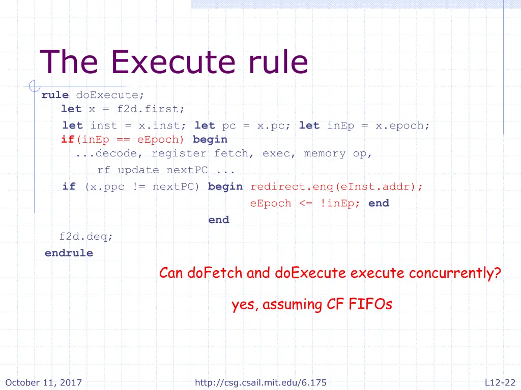 the execute rule