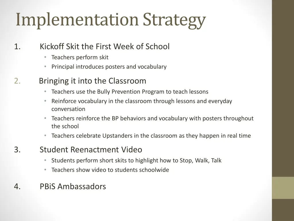 implementation strategy