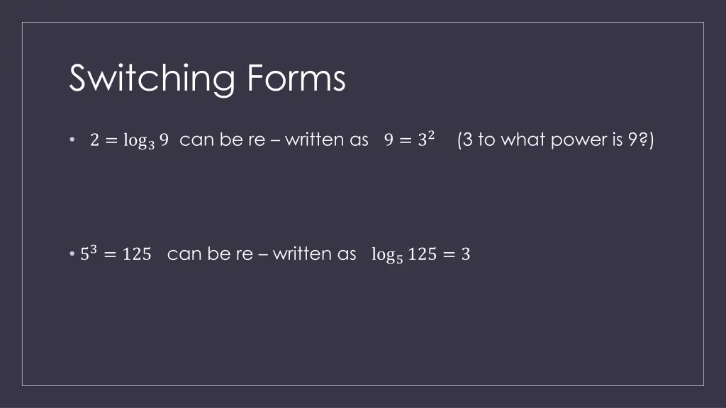 switching forms