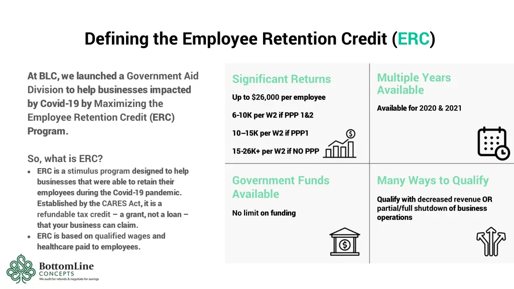 defining the employee retention credit erc