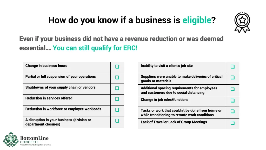 how do you know if a business is eligible