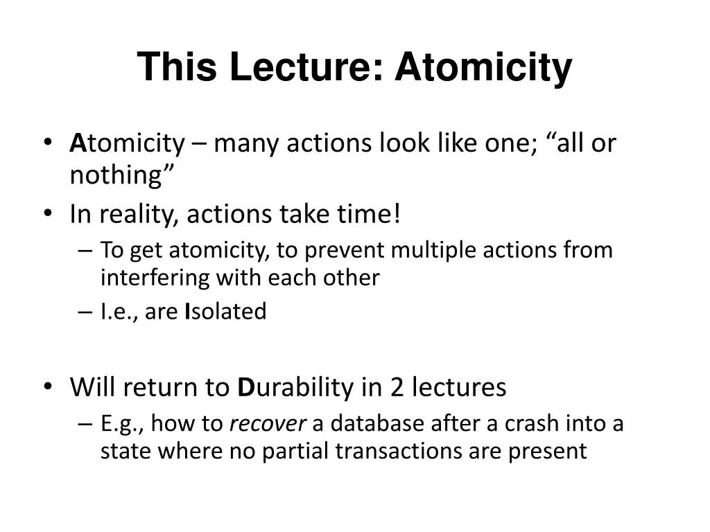 this lecture atomicity