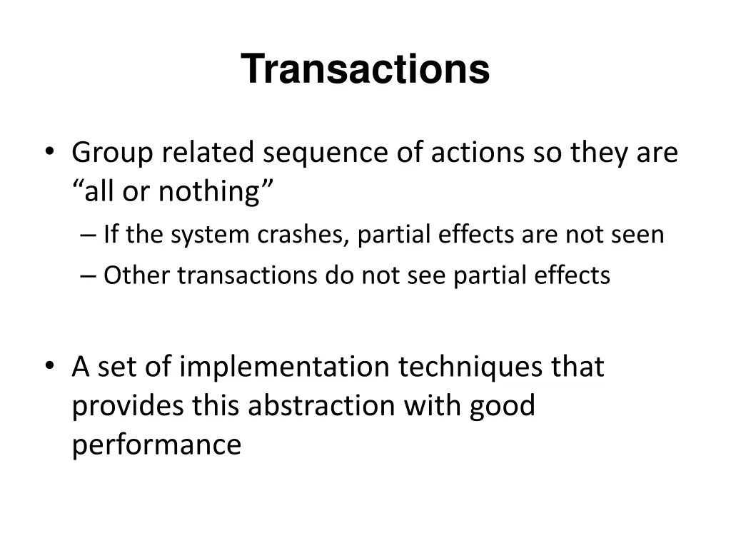 transactions