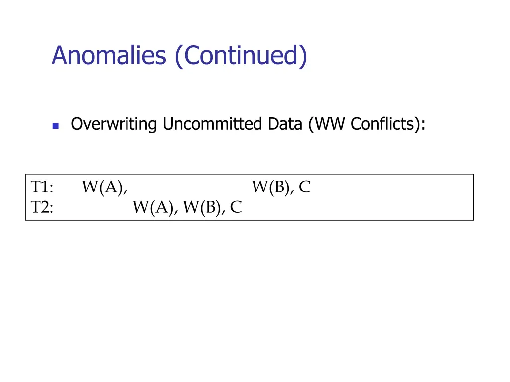 anomalies continued