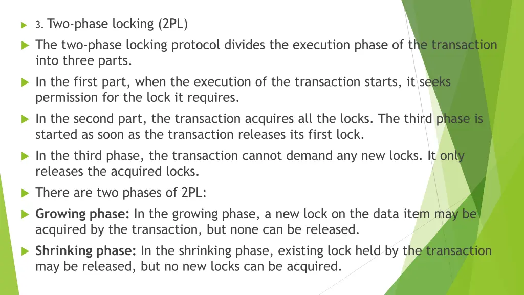 3 two phase locking 2pl
