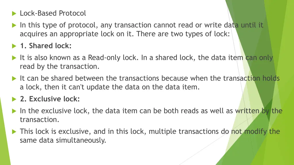 lock based protocol