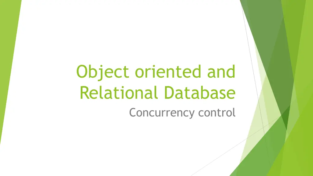 object oriented and relational database