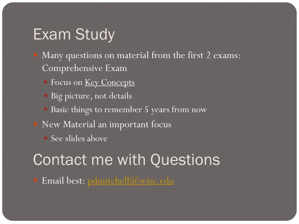 exam study