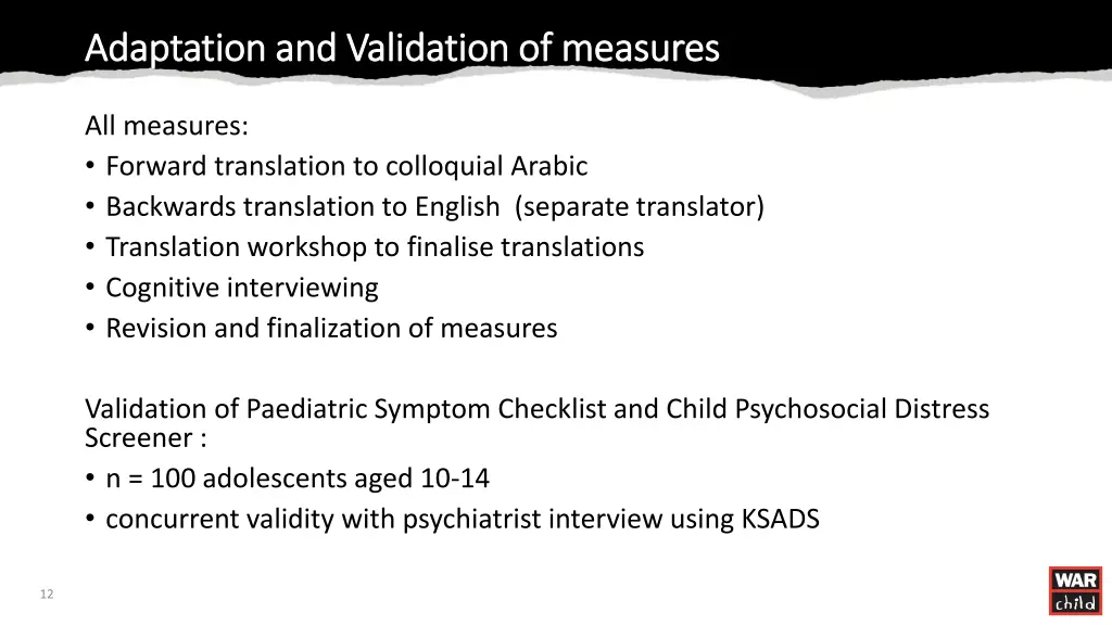 adaptation and validation of measures adaptation