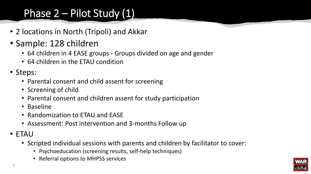 phase 2 phase 2 pilot study 1 pilot study 1