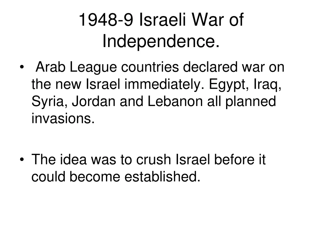 1948 9 israeli war of independence arab league