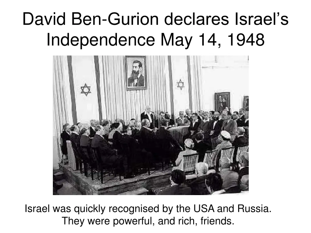 david ben gurion declares israel s independence