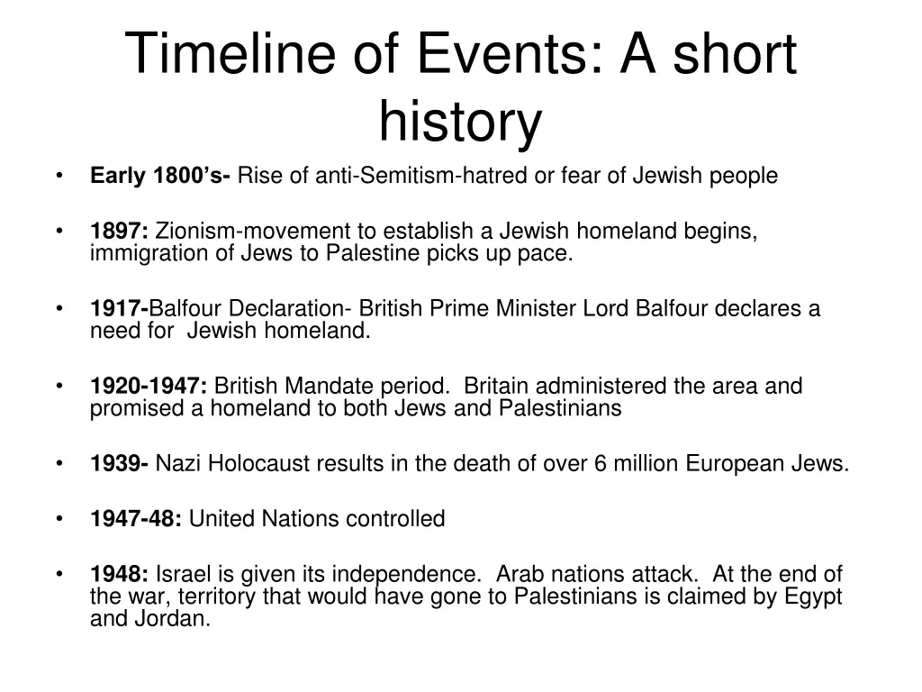 timeline of events a short history early 1800