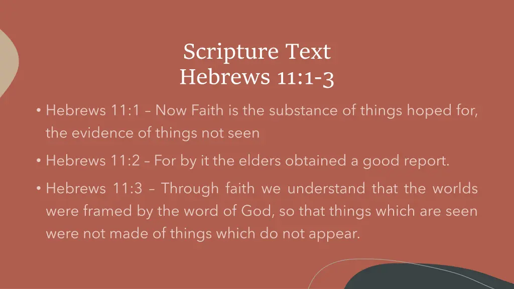 scripture text hebrews 11 1 3