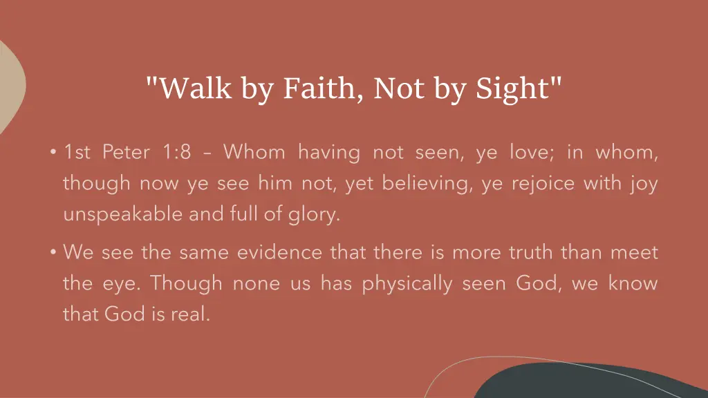 walk by faith not by sight 1