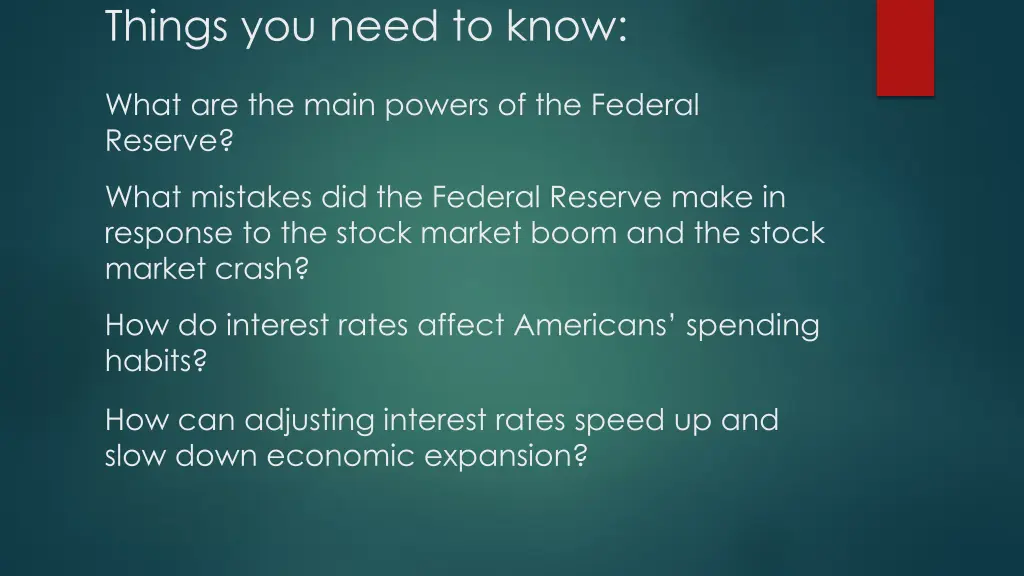 things you need to know 3
