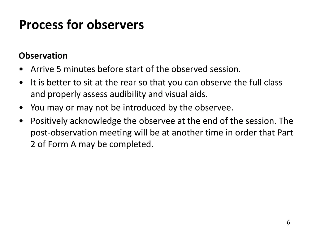process for observers 1