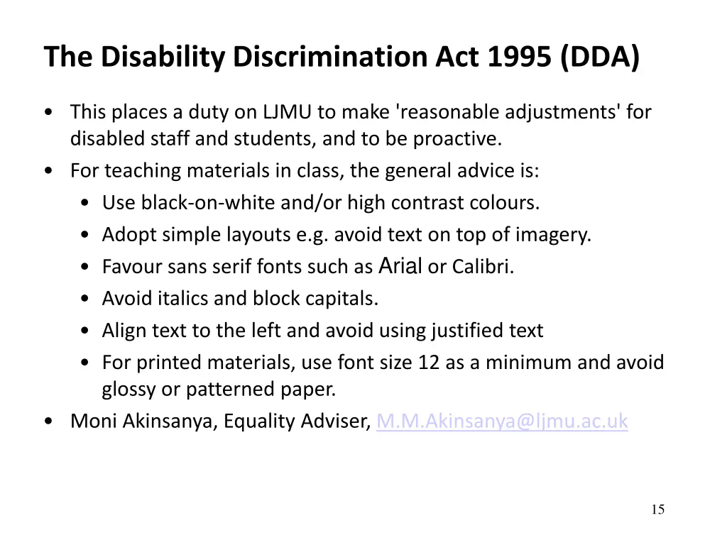 the disability discrimination act 1995 dda
