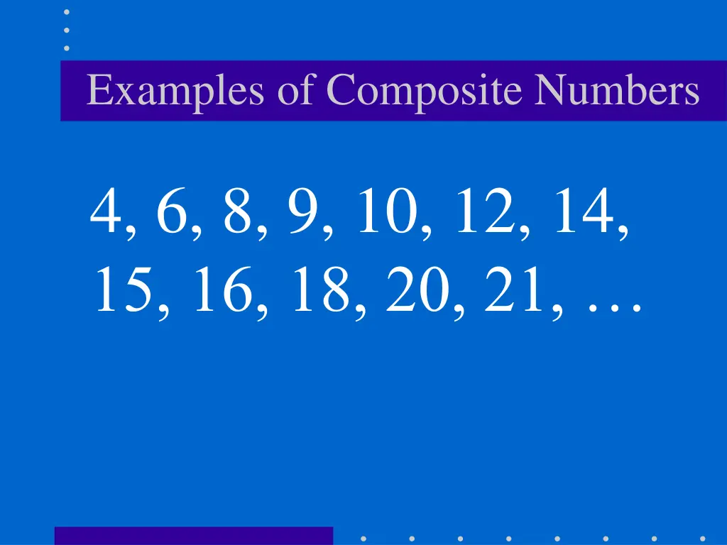 examples of composite numbers