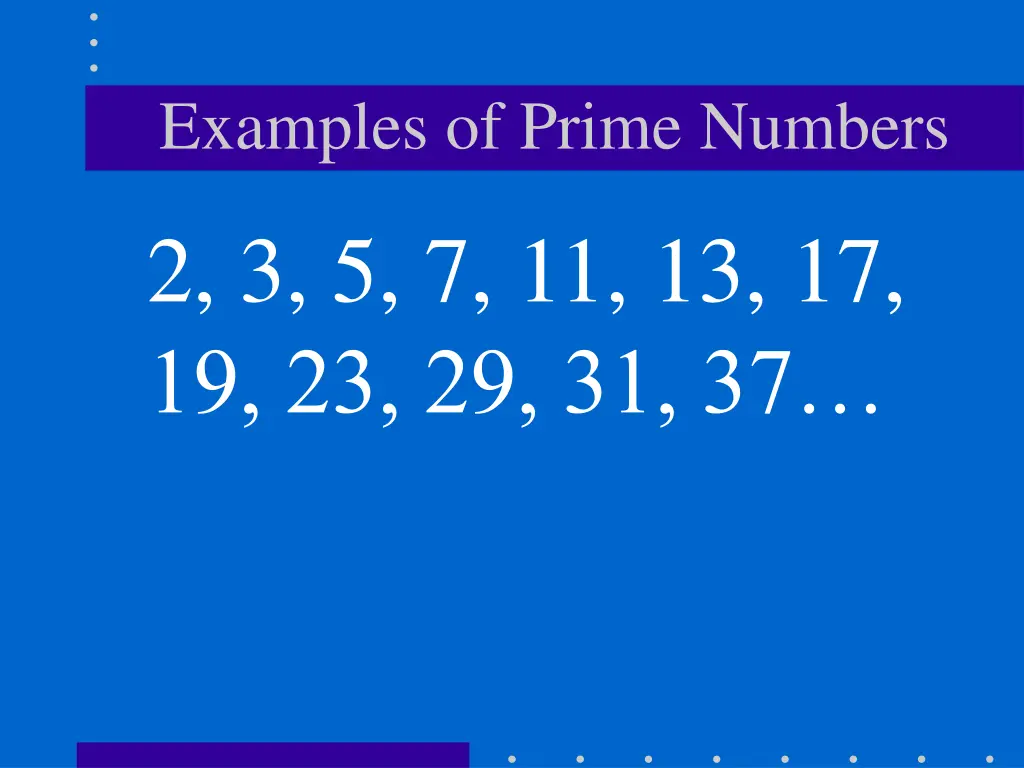 examples of prime numbers