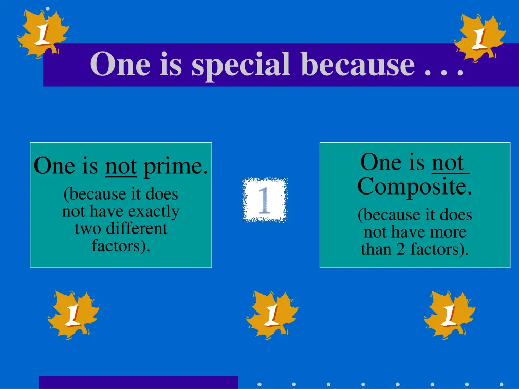 one is special because