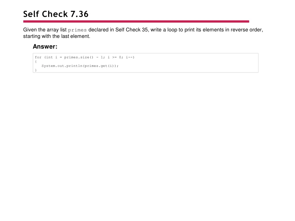 self check 7 36