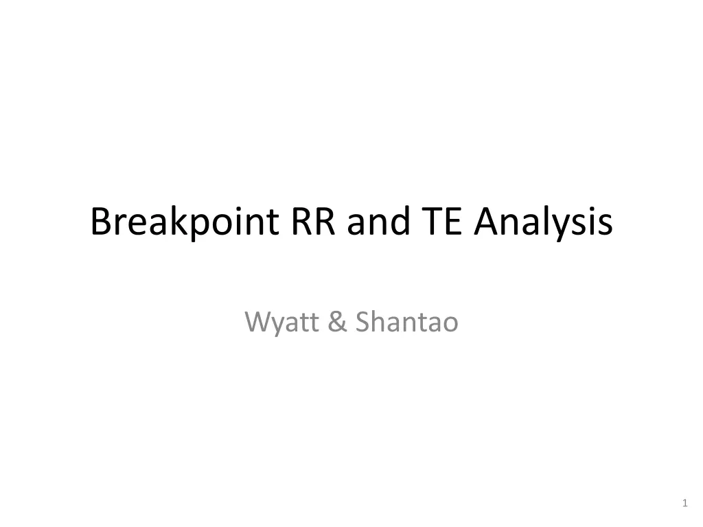 breakpoint rr and te analysis
