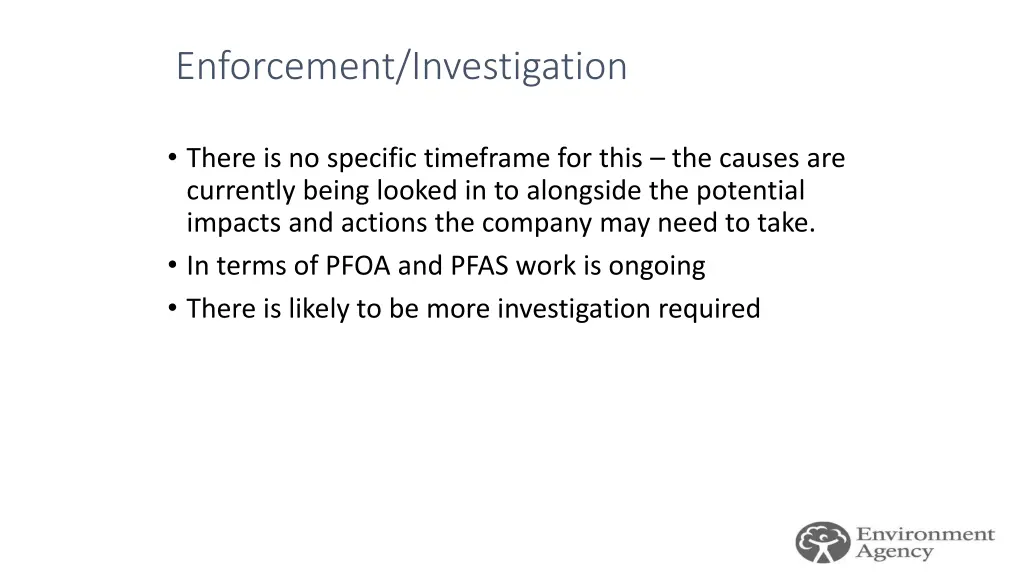 enforcement investigation