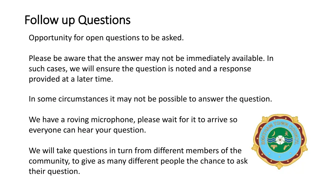 follow up questions follow up questions