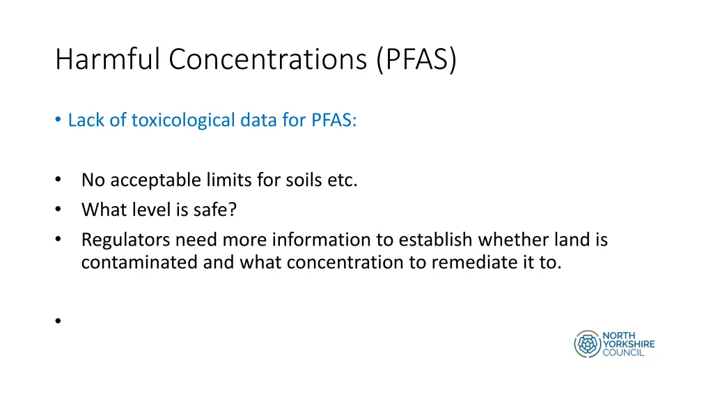 harmful concentrations pfas