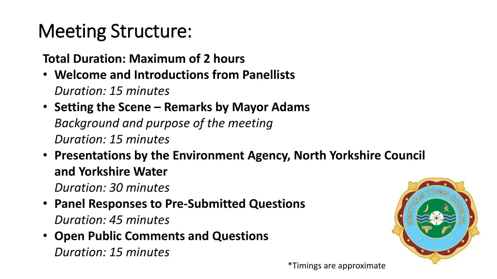 meeting structure meeting structure