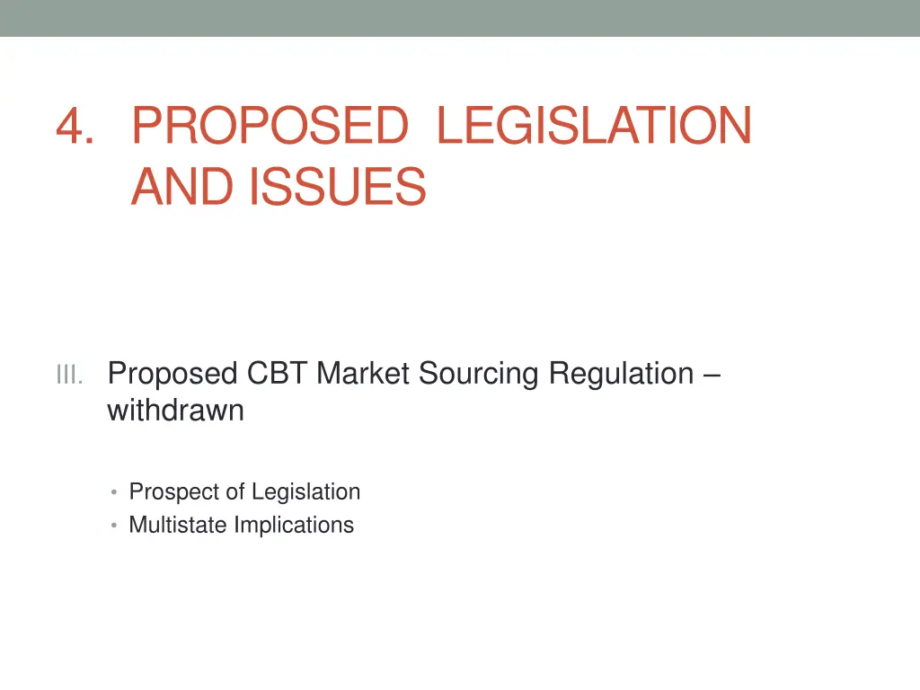 4 proposed legislation and issues 1