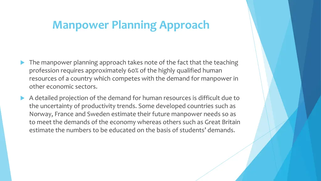 manpower planning approach 2