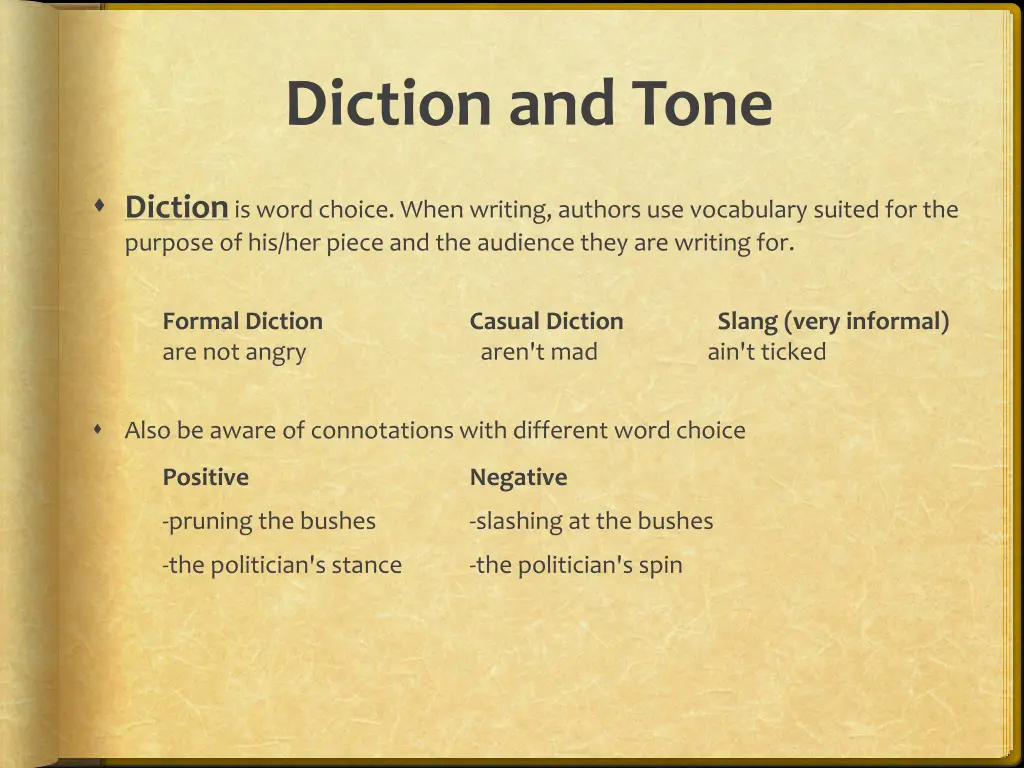 diction and tone