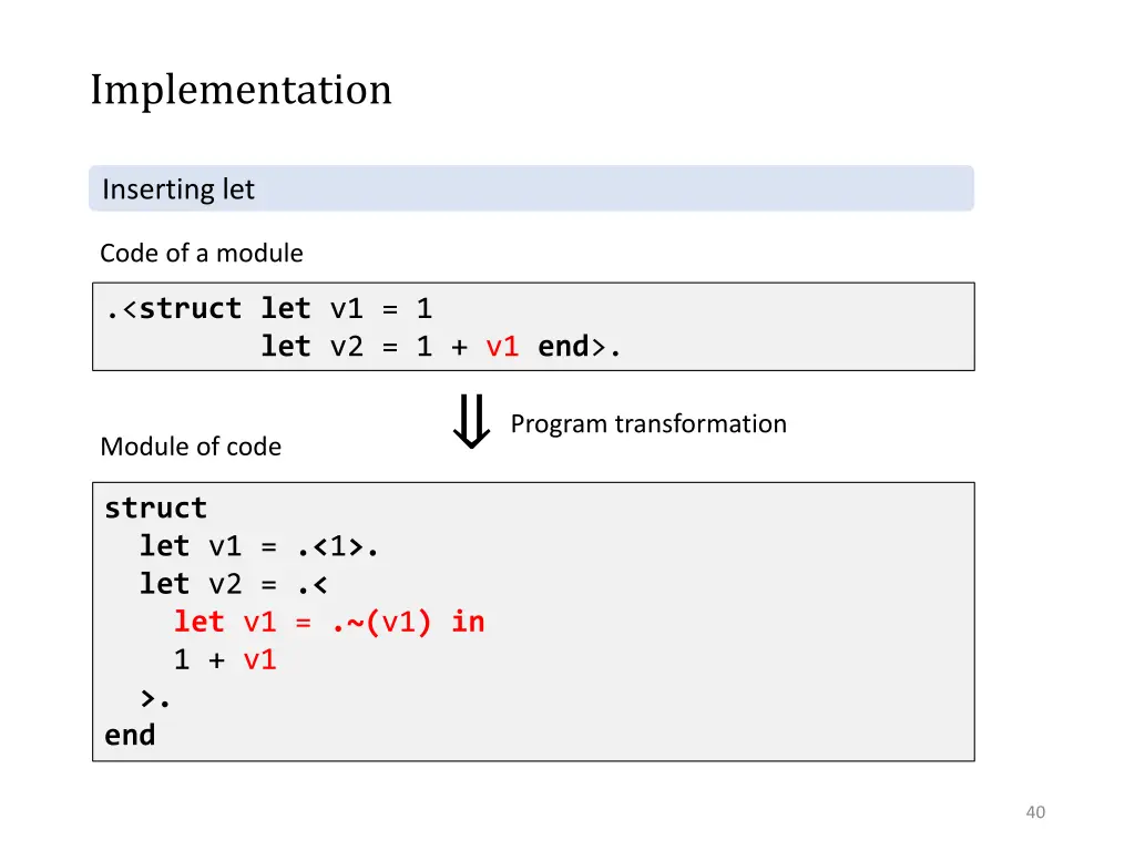 implementation