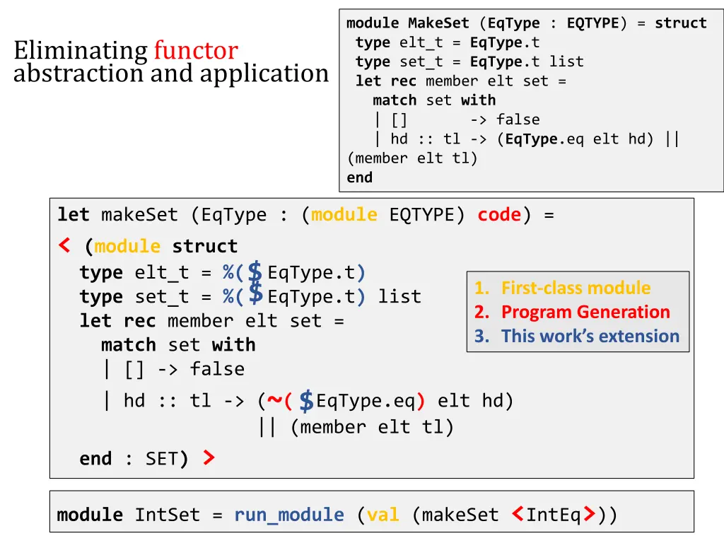 module makeset eqtype eqtype struct type