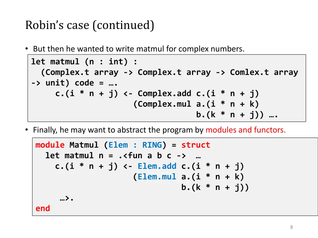 robin s case continued