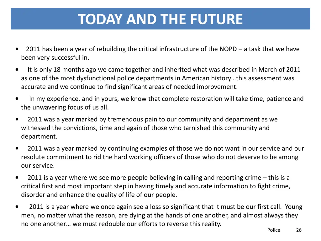 today and the future