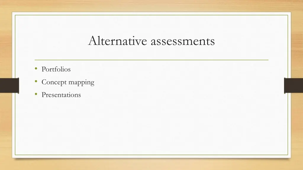 alternative assessments