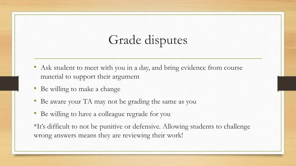 grade disputes