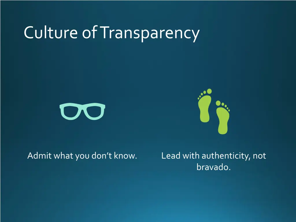 culture of transparency