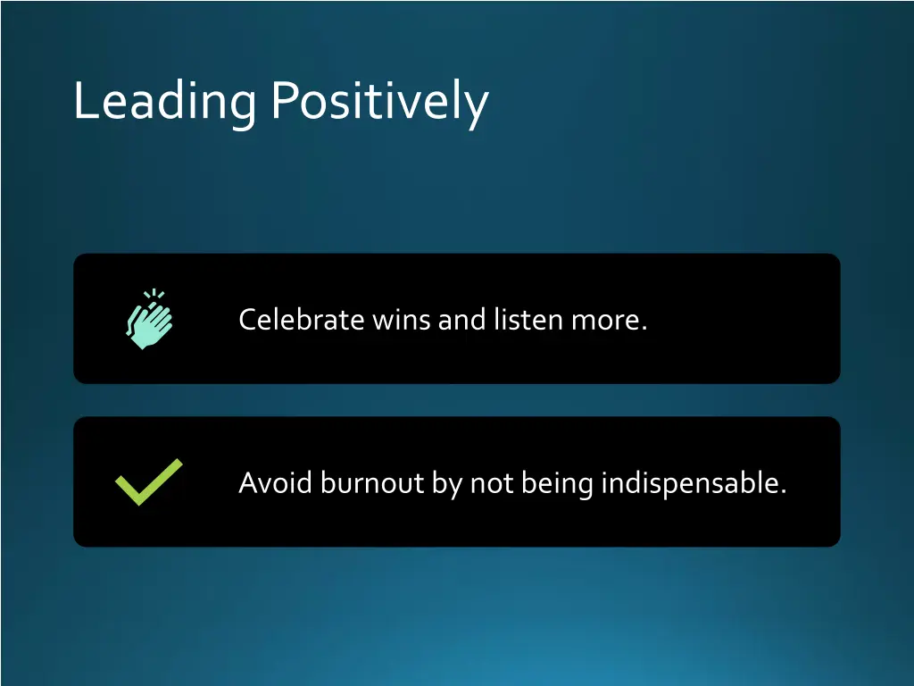 leading positively