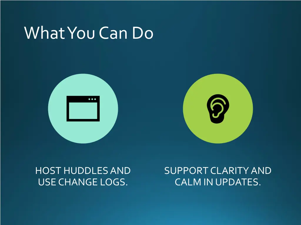 what you can do
