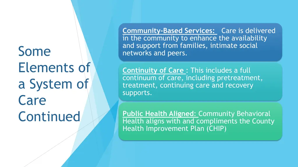 community based services care is delivered