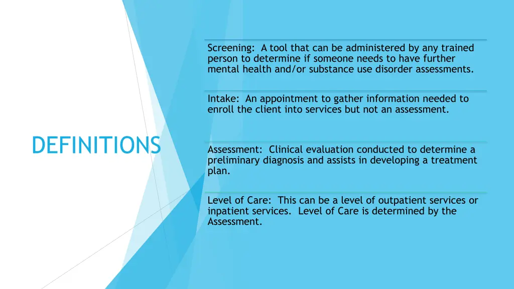 screening a tool that can be administered