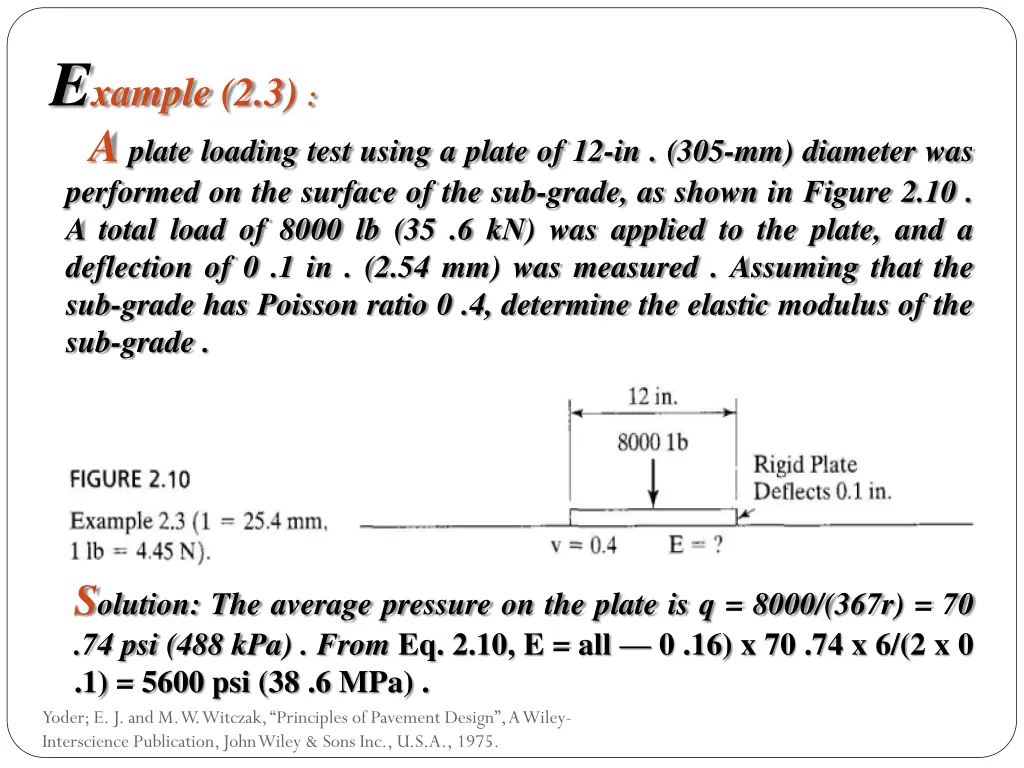 e xample 2 3 a plate loading test using a plate