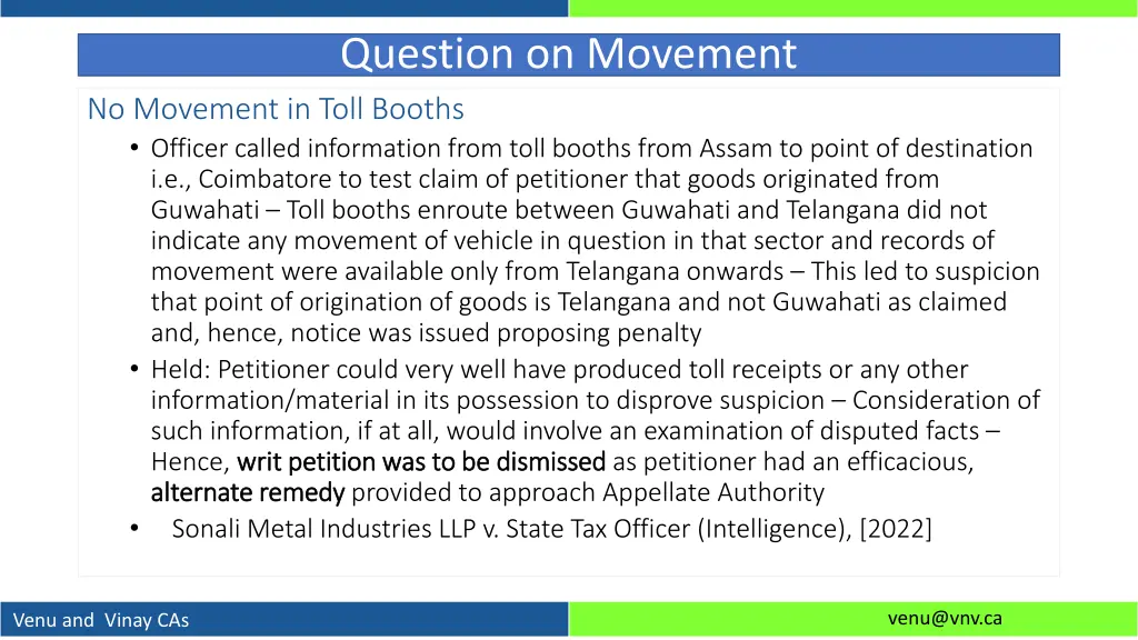 question on movement