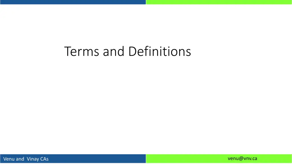 terms and definitions